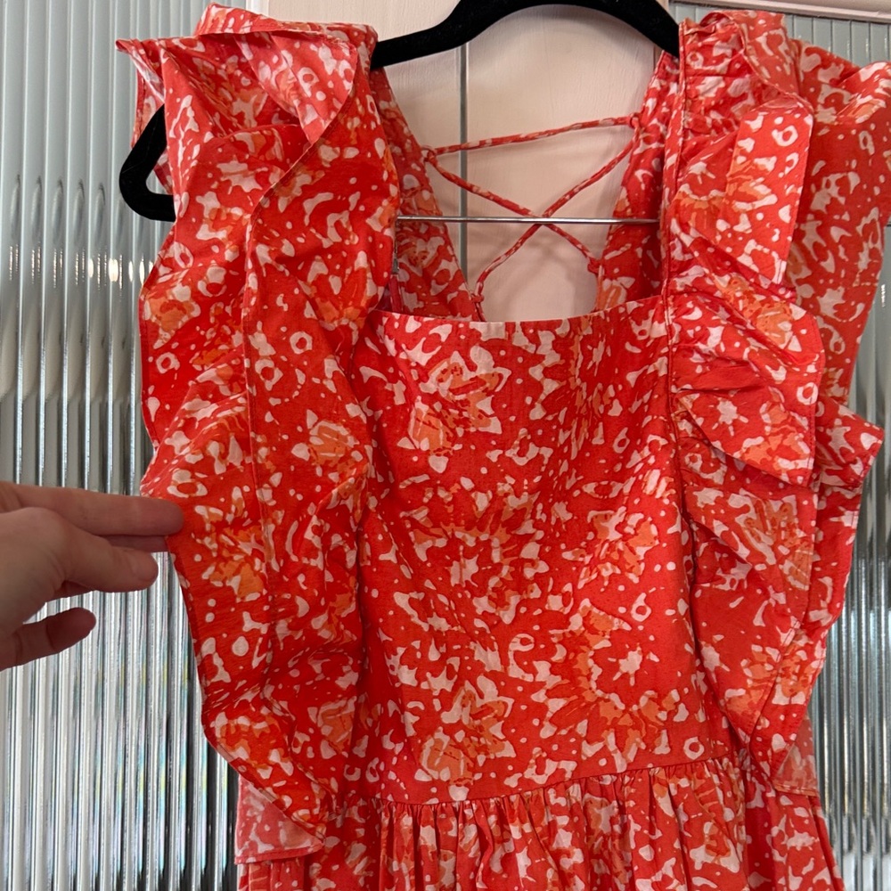 Ulla Johnson Red Floral Maxi Dress - Picture 3 of 7